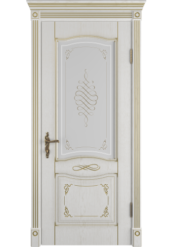Межкомнатная дверь Vesta, со стеклом, цвет Bianco Classic PG